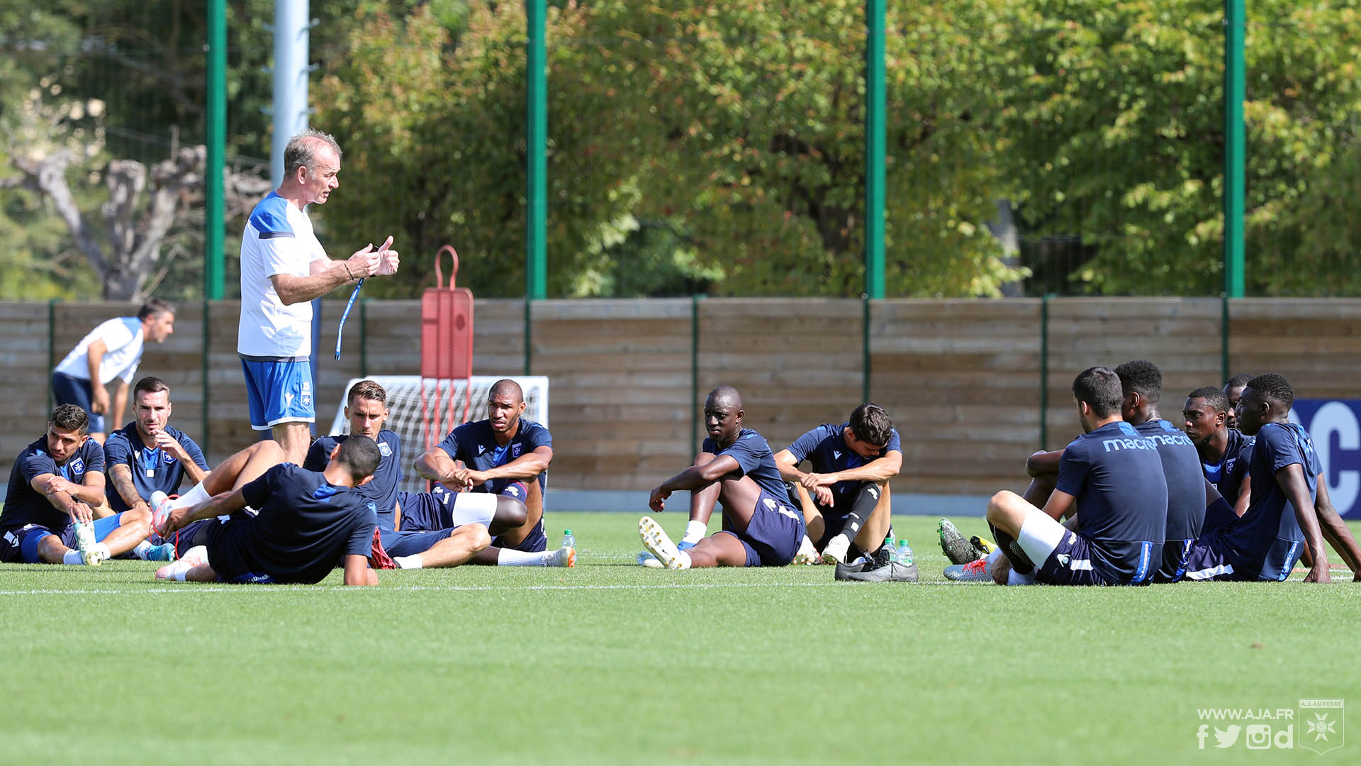 A l'entraînement avant Auxerre - Ajaccio