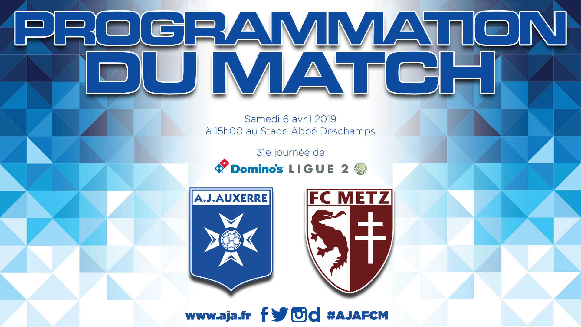 AJA - FC Metz diffusé le samedi sur Beinsport