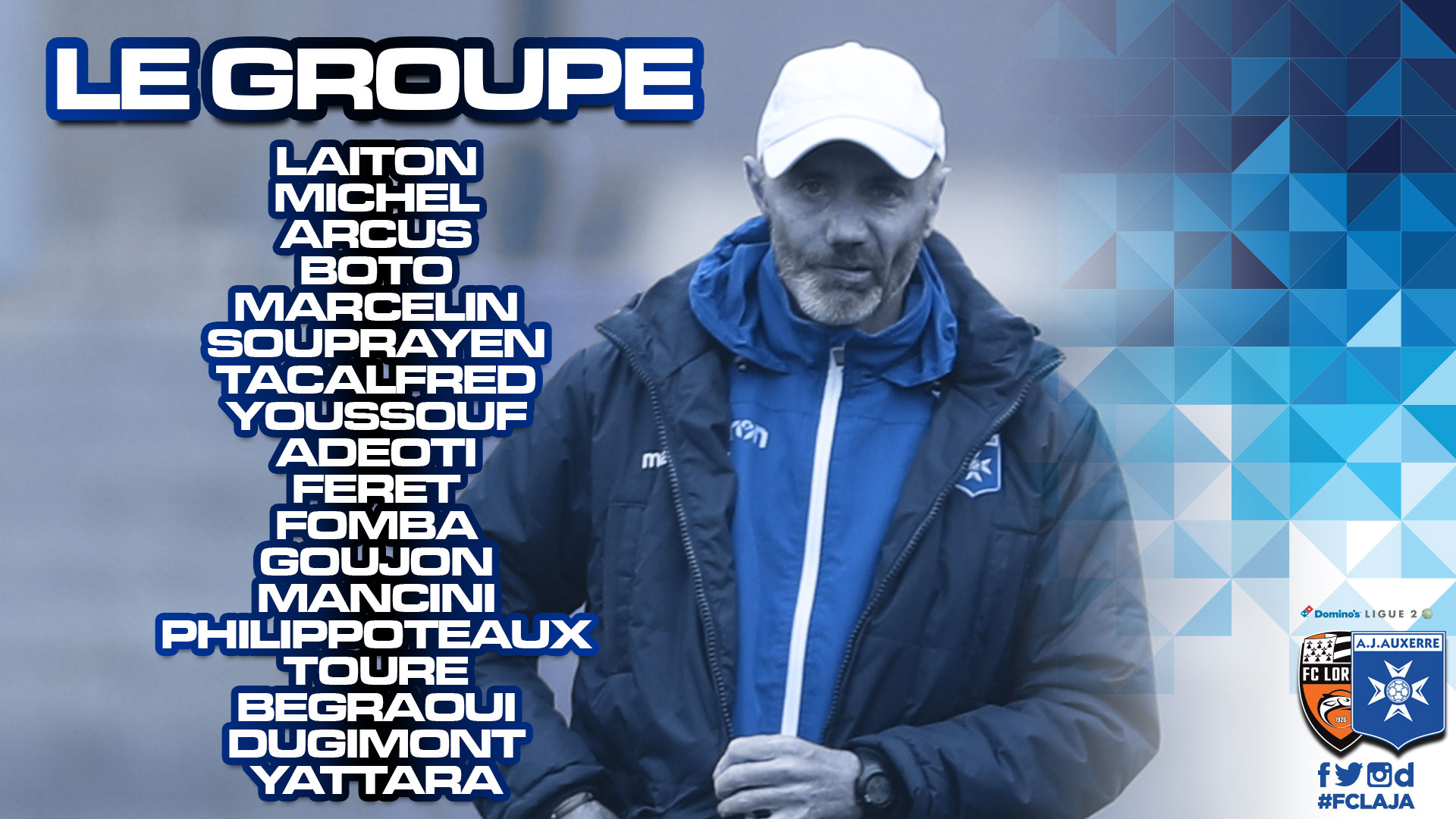 Les 18 joueurs convoqués pour le déplacement à Lorient