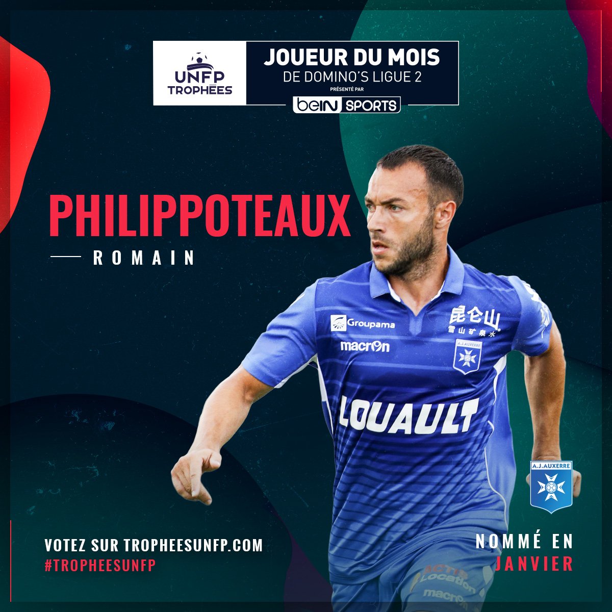 Philippoteaux nominé pour le joueur du mois UNFP